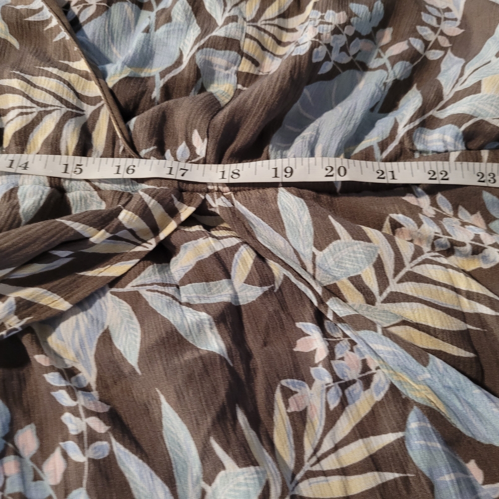 Torrid Brown and Blue Floral Jumpsuit - Picture 8 of 16